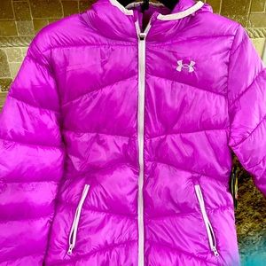 Large and XLarge girls Under Armour puffer jacket